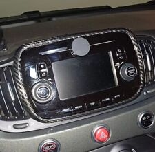 Cover Autoradio 5'' Cornice In Carbonio Vero per Abarth 595 695 Fiat 500