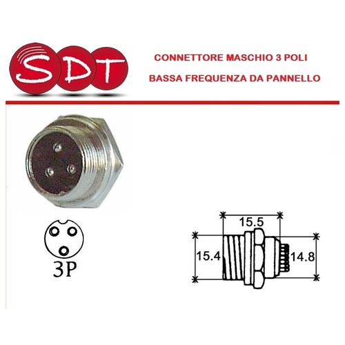 Connettore maschio poli - connettore,