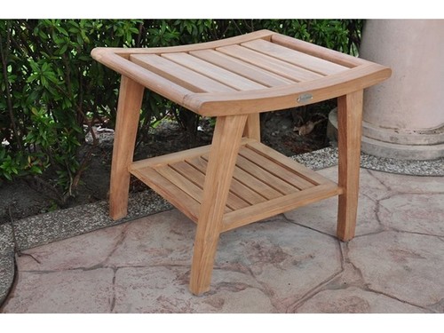 Banco doccia teak bagno - 19,5",