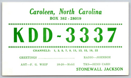 Cartolina caroleen radio - caroleen, cb
