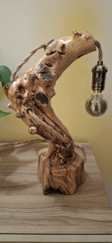Lampada artigianale legno - in,