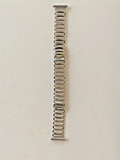 Vintage Bracelet Montre ZRC Chrome Texturé 15 mm Bonklip Military Watch Bracelet