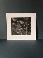 Il Lampione e le Nuvole – Maniera Nera su rame 2003 – Pasquale Scognamiglio