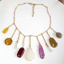 Nuova collana 20" Zara Boho Bib Statement chic donna festa vacanze gioielli regalo