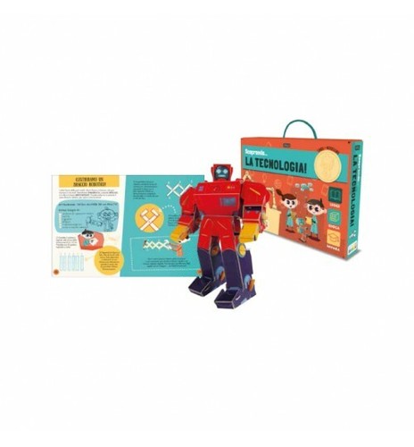 Robot puzzle libro - puzzle, +