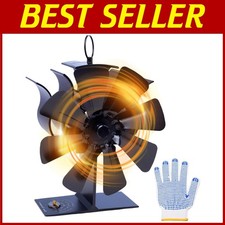 Ventilatore per stufa aggiornamento 2025 6 pale con termometro