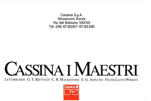 Catalogo poster cassina - cassina, i