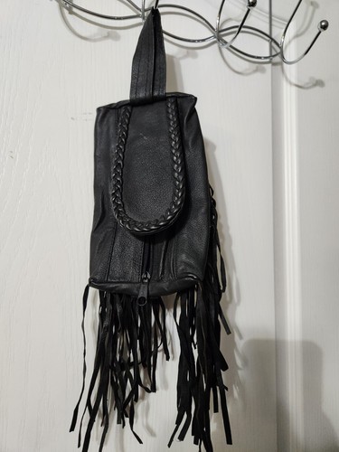 Borsa pelle nera marsupio - in,