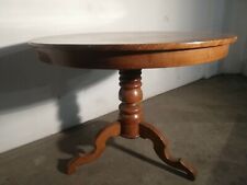 ANTICO TAVOLO TONDO PRIMA META '800  - TRE PIEDI IN LEGNO - INTARSIATO