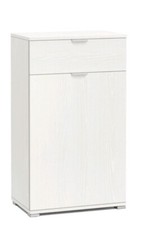 Mobile Legno Base Basso 1 Anta +1 Cassetto Cucina Bagno 45X38x82H Bianco Frassin