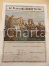 1922 MUNSTER (D) Cresima di Elsy SCHROEDER *Certificato ILLUSTRATO 27x36 cm