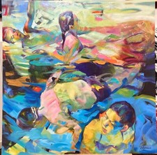 CLAUDIO MALACARNE serigrafia su masonite 100x100