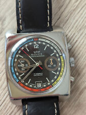 RARO OROLOGIO CRONOGRAFO MECCANICO VINTAGE ROYCE RAIMBOW, VALJOUX 7734, FUNZIONA