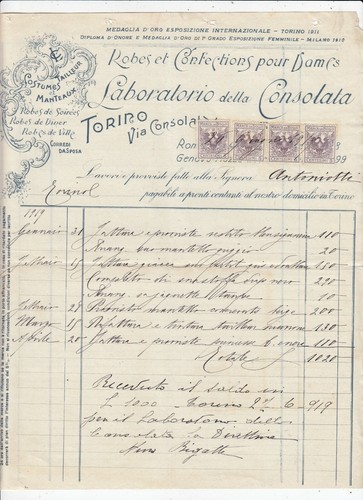 Fattura torino robes - torino, et