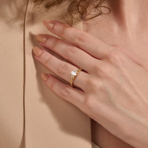 Anello donna moissanite taglio