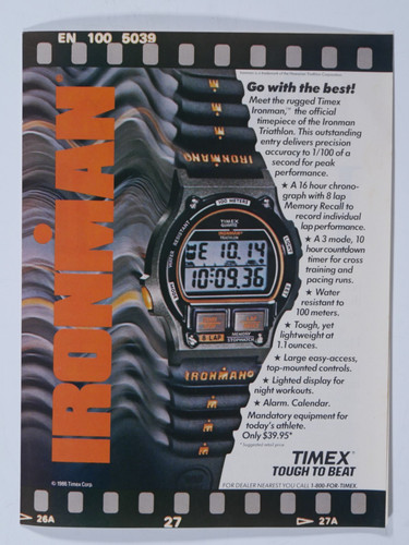 Pubblicità timex iron man - pubblicità,