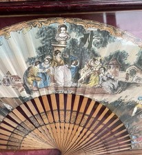 ANTICO VENTAGLIO CON TECA IN