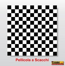 Pellicola Adesiva a Scacchi Bianco Nero Car Wrapping adesivo scacchiera