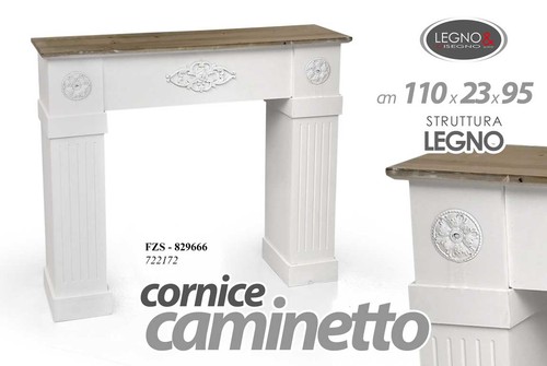 Cornice camino finto legno - cornice,