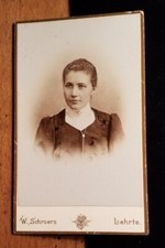 giovane bella donna - ritratto / CDV Wilh. Schroers Lehrte