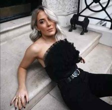 Top Zara nero in tulle a rete