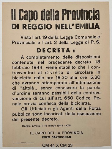 Rsi capo della prov reggio - della, prov.