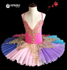 Vestito Tutù Saggio Danza Bambina Ragazza Multicolor Ballet Tutu Dress DANC149