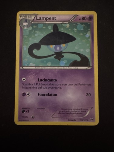 Carta pokemon lampent 101 - carta,