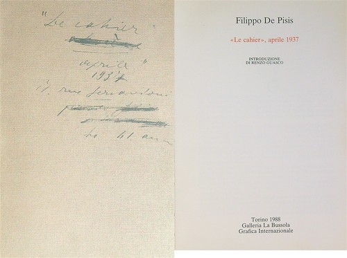 Cahier aprile 1937 de - 1937,