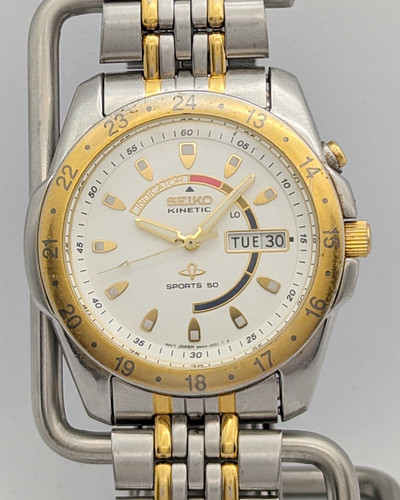 Seiko kinetic sports 5m43 - sports,