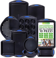 Set 10 Pezzi Teglie Da Forno