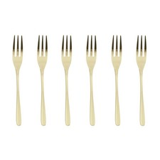 SAMBONET - Taste Champagne Posate Forchette da Dessert 6 Pezzi PVD Acciaio Inox