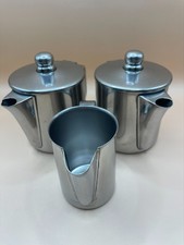 Alfra Alessi coppia lattiera/ teiera cod 2 con bricco acciaiocod 1 inox vintage