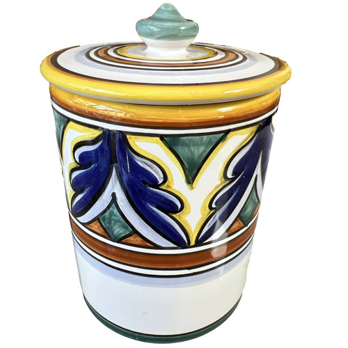 Vaso con coperchio ceramica