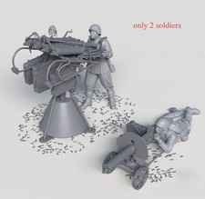 Soldatino mitragliatrice pesante sovietico scala 1/32 2 personaggi modellino in resina non verniciato