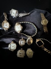 OROLOGI VINTAGE Lotto per RICAMBI RIPARAZIONI (donna anni 50) Bulova Waltham ecc