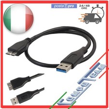 Cavo USB A a USB Micro B Versione 3.2 Gen 1 Nero 0.5m