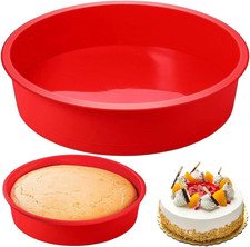 Set Di 2 Stampi Da Forno in Silicone Da 21,5 Cm Rotondi, Stampi per Dolci Antiad