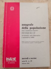 LIBRO ANAGRAFE DELLA POPOLAZIONE ISTAT 1992