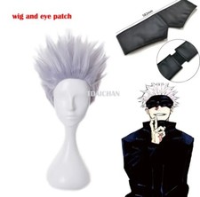 Parrucca + Benda Occhi Jujutsu Kaisen Satoru Gojo Parrucca cosplay capelli 