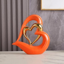 Scultura moderna doppio cuore