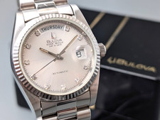 Orologio Uomo Automatico Bulova Super Seville 4410106 Quadrante Argento...