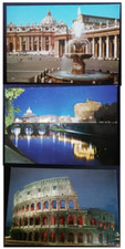 LOTTO 3 cartoline ITALIA ROMA COLOSSEO CASTEL S.ANGELO  Italy postcards set