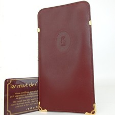 Autentica custodia per occhiali Cartier Must Line in pelle [Usato]