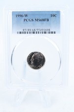 1996-W PCGS MS68FB Roosevelt Dime Business Strike 10C