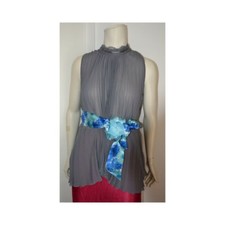 Cintura azzurra con fiore - cintura,