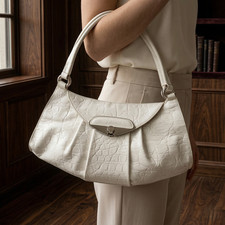 Borsa A Spalla In Pelle Bianco