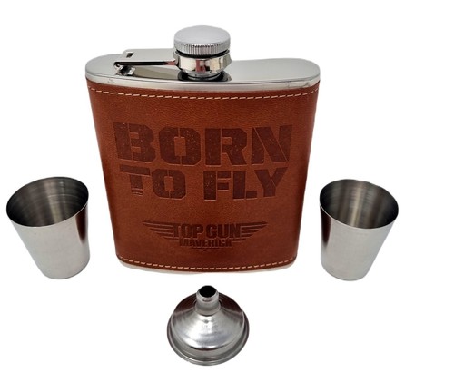 Hip flask gift set - hip, top