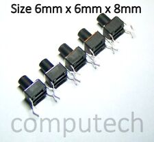 5 pezzi Micro Pulsante momentaneo da circuito 6 x 6 x 8 Tactile Push Button
