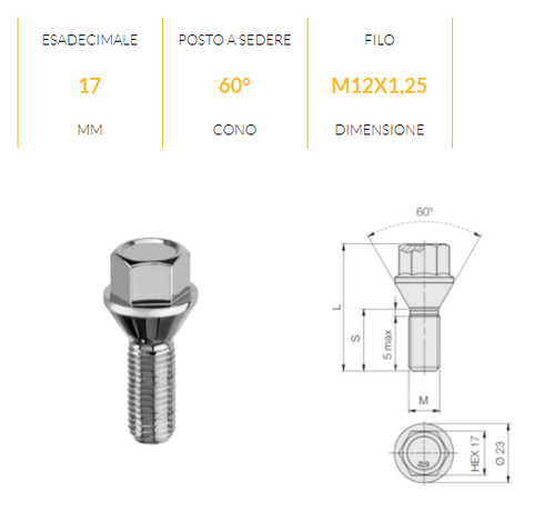 B140 bullone ruote oem - ruote,